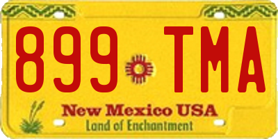 NM license plate 899TMA
