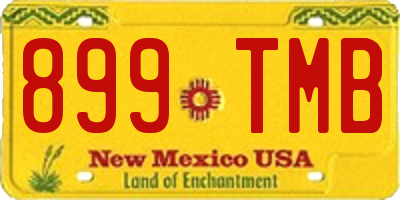 NM license plate 899TMB