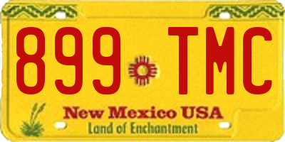 NM license plate 899TMC