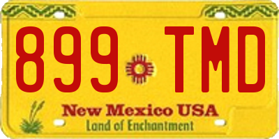 NM license plate 899TMD
