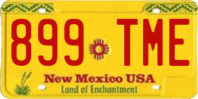 NM license plate 899TME