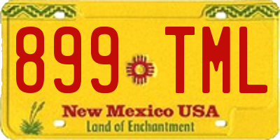 NM license plate 899TML