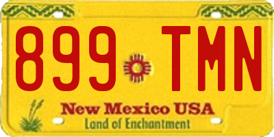 NM license plate 899TMN