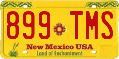NM license plate 899TMS