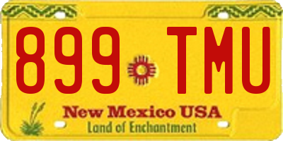 NM license plate 899TMU