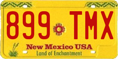 NM license plate 899TMX