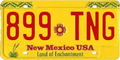 NM license plate 899TNG