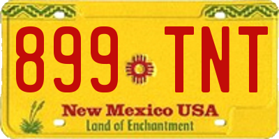 NM license plate 899TNT