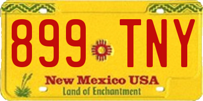 NM license plate 899TNY
