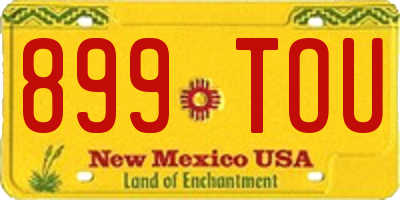 NM license plate 899TOU