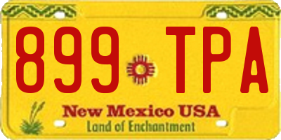 NM license plate 899TPA