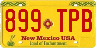 NM license plate 899TPB