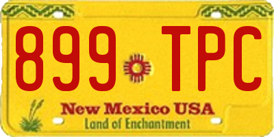 NM license plate 899TPC