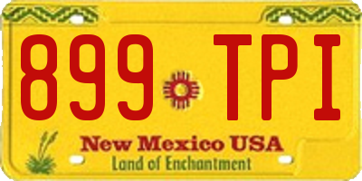 NM license plate 899TPI
