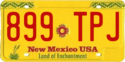 NM license plate 899TPJ