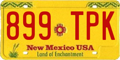 NM license plate 899TPK