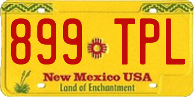 NM license plate 899TPL