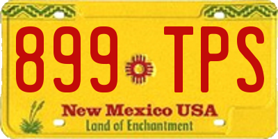 NM license plate 899TPS