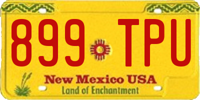 NM license plate 899TPU