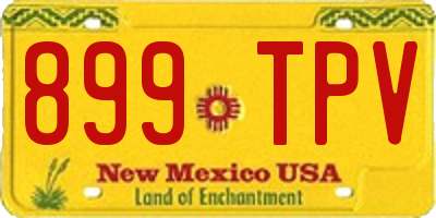 NM license plate 899TPV