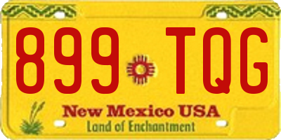 NM license plate 899TQG