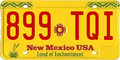 NM license plate 899TQI