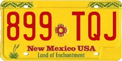 NM license plate 899TQJ