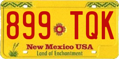 NM license plate 899TQK