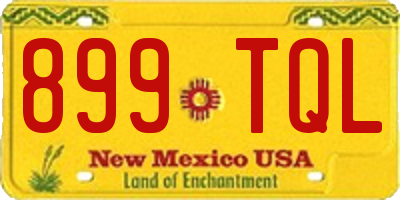 NM license plate 899TQL