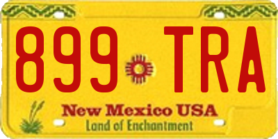 NM license plate 899TRA