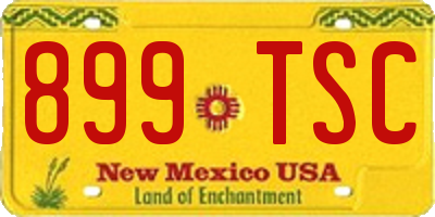 NM license plate 899TSC