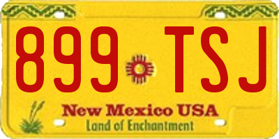 NM license plate 899TSJ
