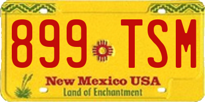 NM license plate 899TSM
