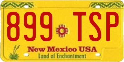 NM license plate 899TSP