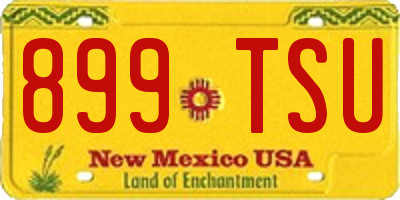 NM license plate 899TSU
