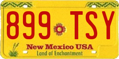 NM license plate 899TSY