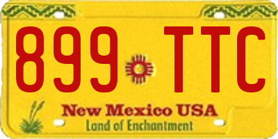 NM license plate 899TTC