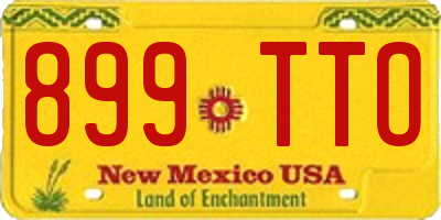 NM license plate 899TTO