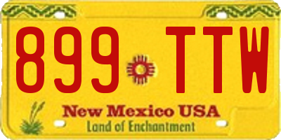 NM license plate 899TTW
