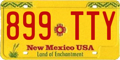 NM license plate 899TTY