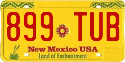 NM license plate 899TUB