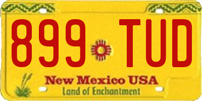 NM license plate 899TUD