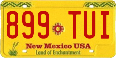 NM license plate 899TUI