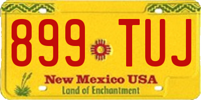 NM license plate 899TUJ