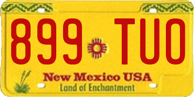 NM license plate 899TUO
