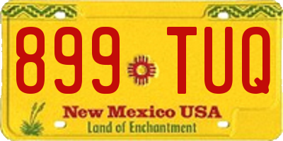 NM license plate 899TUQ
