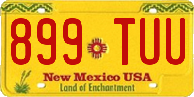 NM license plate 899TUU