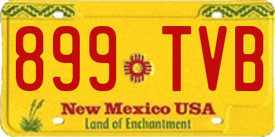 NM license plate 899TVB