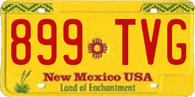 NM license plate 899TVG