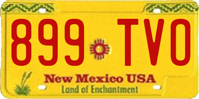 NM license plate 899TVO